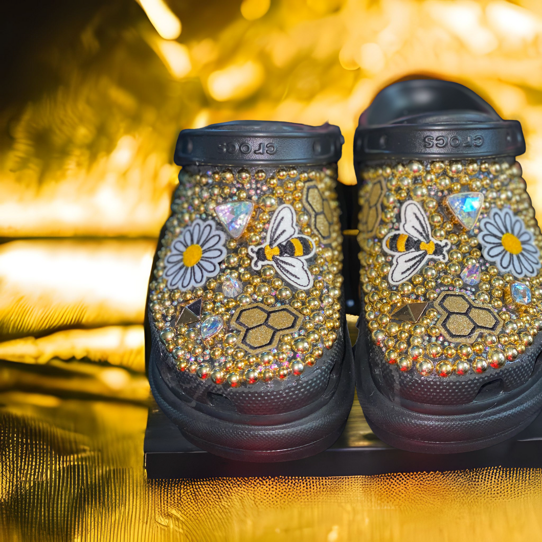 Bumble Bee Custom Crocs Amazing Glam Closet Inspired by KidaBabe