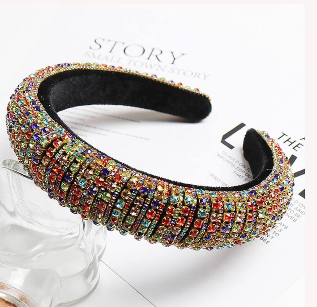 Fashion Luxury Crystal Rhinestone Padded Headband