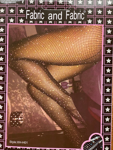 Sparkle Rhinestone Mesh Fishnet Stockings