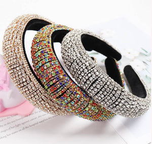 Fashion Luxury Crystal Rhinestone Padded Headband