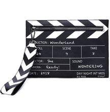 Load image into Gallery viewer, Movie Film Cut Action Clapboard Clutch